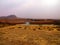 Desert landscape of the Bardenas Reales in Navarra.