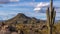 Desert Landscape With Butte, Rocks, & Cactus