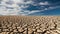 Desert landscape with cracked earth