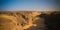 Desert landscape with dry riverbed aka wadi, Karima, Sudan