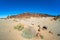 Desert landscape from Las Canadas caldera of Teide volcano. Mirador (viewpoint) Minas de San Jose Sur.