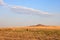 The desert landscape of the salt plains.