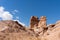 Desert landscape showing eroded rock formations and hoodoos in Utah.