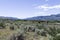 Desert landscape with Spirit Ridge and Lake Osoyoos in the background