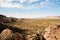 Desert, landscape view at Hueco Tanks in El Paso, Texas.