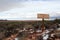 Desert landscape with a warning sign, Cameron, Arizona