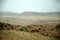 Desert landscapes in Morocco. Climate change and arid climate. Mountains and hills