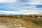 Desert landscapes with mountains in Bolivia at the dry season, dry vegetation is a natural background