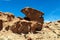 Desert landscapes with mountains in Bolivia at the dry season, dry vegetation is a natural background