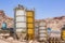 Desert mine quarry factory abandoned industrial object pollution global warming and climate changes concept outdoor photography in