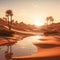 Desert Mirage - A Captivating Illusion in the Sahara Desert