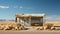 Desert Modern Architecture: A Photorealistic Still Life Of An Auto-destructive Art Building