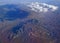 Desert Mountain Clouds Aerial View