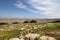 Desert mountain landscape (aerial view), Jordan, Middle East