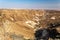 Desert mountain range valley landscape view, Israel nature