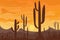 Desert mountains sandstone wilderness landscape background dry under sun hot dune scenery travel vector illustration.