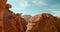 Desert Mountains seen through hole in Rock in Petra, Jordan Nature Landscape