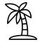 Desert palm tree icon outline vector. Arab camel