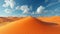 Desert panaromic view landscape. AI generated art