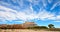 Desert panorama landscape, red Mesa hills in Utah,