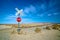 Desert Railroad Crossing and Stop Sign