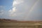 Desert Rainbow in Mitzpe Ramon, Negev desert, crater, in Israel, Near East