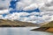 Desert Reservoir and fantastic clouds