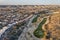 Desert Residential Community with Mountain Backdrop