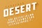 Desert retro display font popart design, alphabet, letters