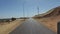 Desert road in Aswan, Egypt.