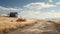 Desert Road Cabin: A Muted Palette Post-apocalyptic Photorealistic Representation