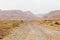 Desert road wadi gorge.