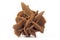 Desert rose sand rose mineral from Mexico isolated on a pure white background