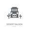 Desert saloon icon. Trendy Desert saloon logo concept on white b