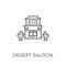Desert saloon linear icon. Modern outline Desert saloon logo con