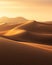 Desert sand dunes at sunset in the Sahara desert, Morocco