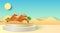 Desert sand travel background paper 3d poster