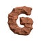 Desert sandstone letter G - Capital 3d red rock font - suitable for Arizona, geology or desert related subjects