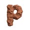 Desert sandstone letter P - Lowercase 3d red rock font - Suitable for Arizona, geology or desert related subjects