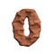 Desert sandstone number 0 - 3d red rock digit - Suitable for Arizona, geology or desert related subjects