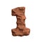 Desert sandstone number 1 - 3d red rock digit - Suitable for Arizona, geology or desert related subjects