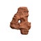 Desert sandstone number 4 - 3d red rock digit - Suitable for Arizona, geology or desert related subjects