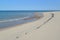 Desert sandy Baltic sea beach