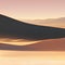 A desert scene with long, detailed sand dunes. in a calm atmosphere, generative ai