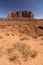 Desert scrub and Elephant Butte Monument Valley Arizona
