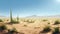 Desert Serenity: A Solitary Journey./n