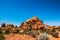 Desert and stone arches. Landscape of desert Moab, Utah