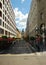 Desert street in Budapest. A view of Szent Istvan church