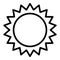 Desert sun icon outline vector. Saudi arabian