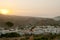 Desert sunrise in Andalucian village.